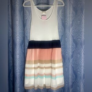 Double Zero Boutique Colorblock Fit & Flare Dress | Size L | NWT